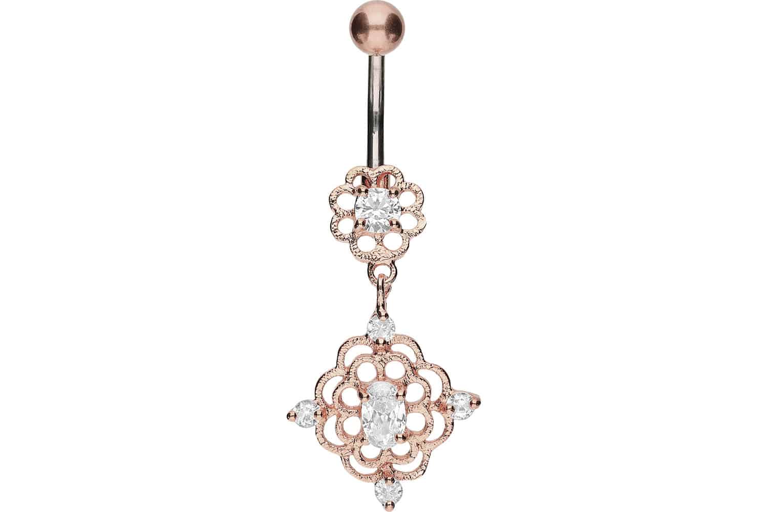 Titan Bananabell Piercing mit 925er Silber-Design ORIENTALISCHES DESIGN ++SALE++